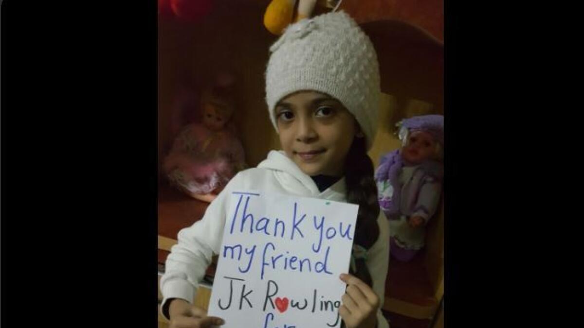 JK Rowling sends Harry Potter books to 7-year-old Syrian girl