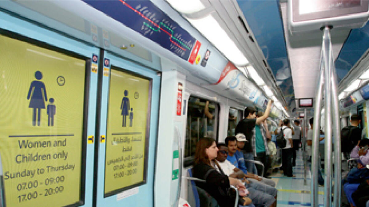 Entire Dubai Metro cabin for women and children