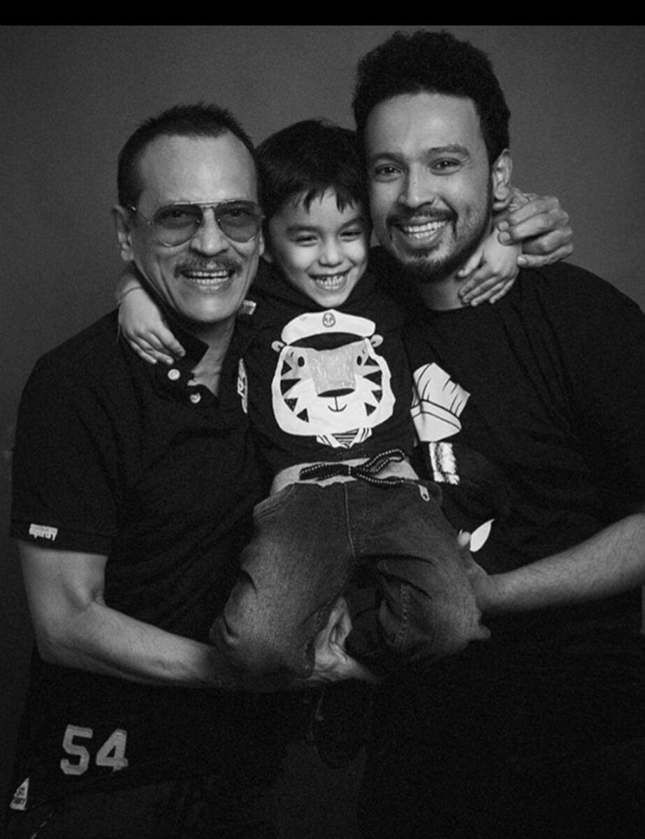 Rohan with his father and veteran photographer Rakesh Shrestha. Source: Instagram