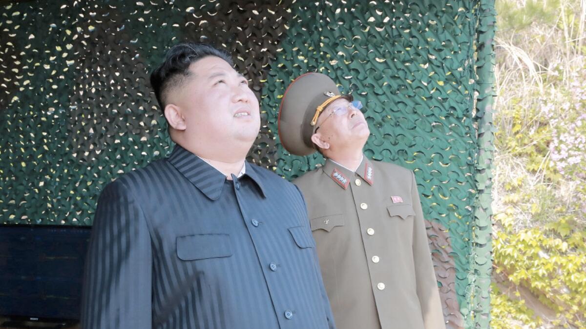 N.Korean leader Kim oversaw testing of multiple rocket launchers