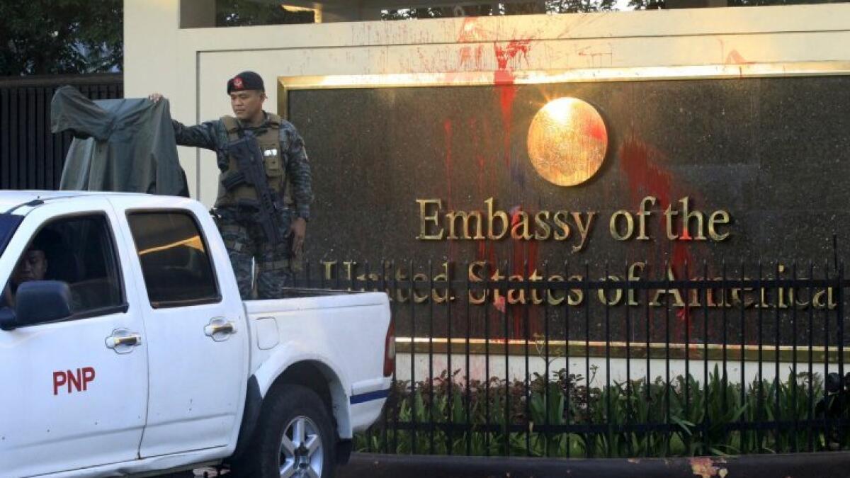 Bomb found near US embassy in Manila