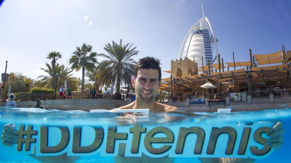 PHOTOS: Djokovics day out at Dubais Wild Wadi Waterpark