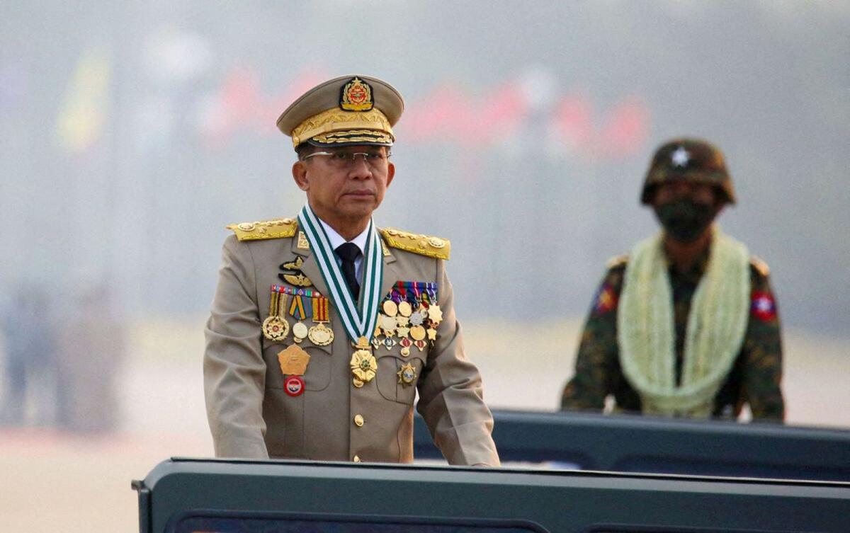 Myanmar's junta chief Senior General Min Aung Hlaing. Photo: Reuters