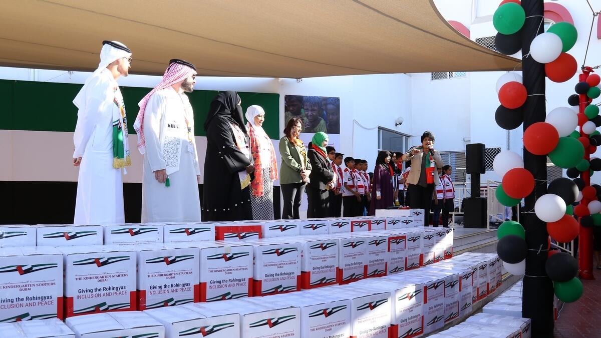 Dubai students share boxes of love for Rohingyas
