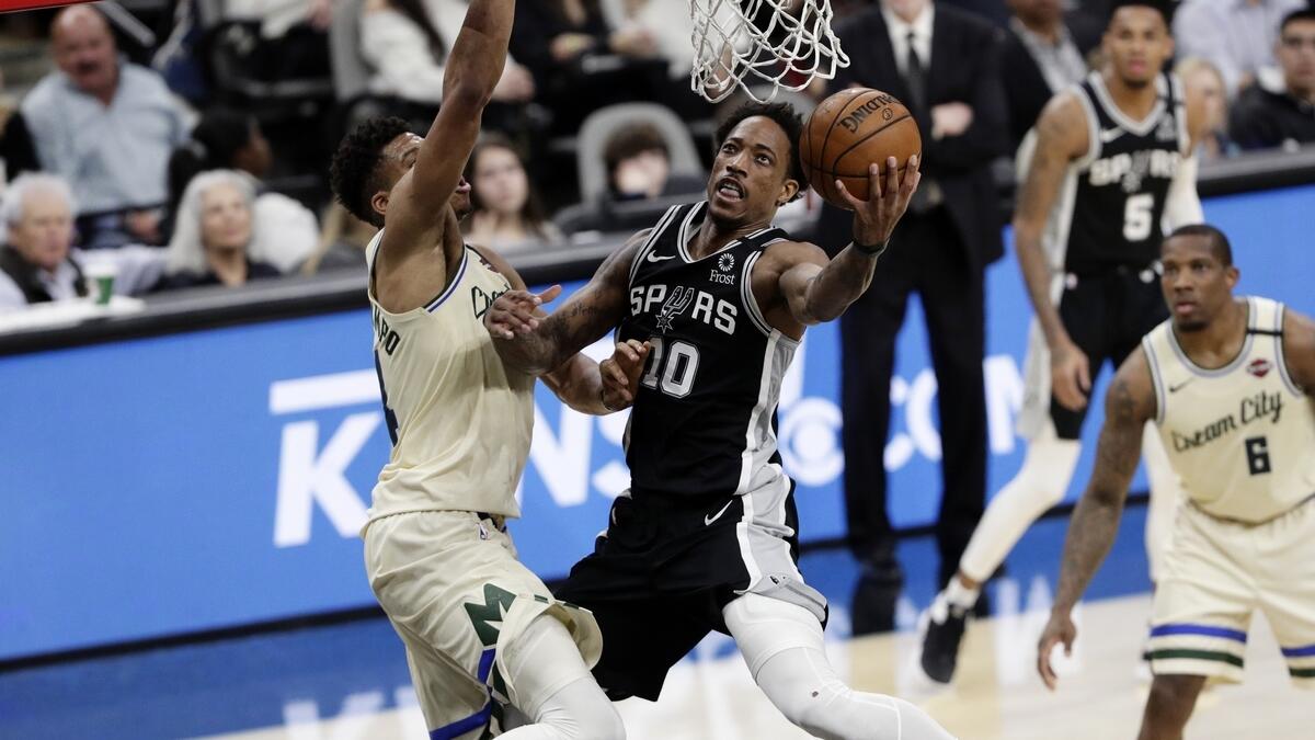 NBA: Spurs shock Bucks; Wizards beat Celtics
