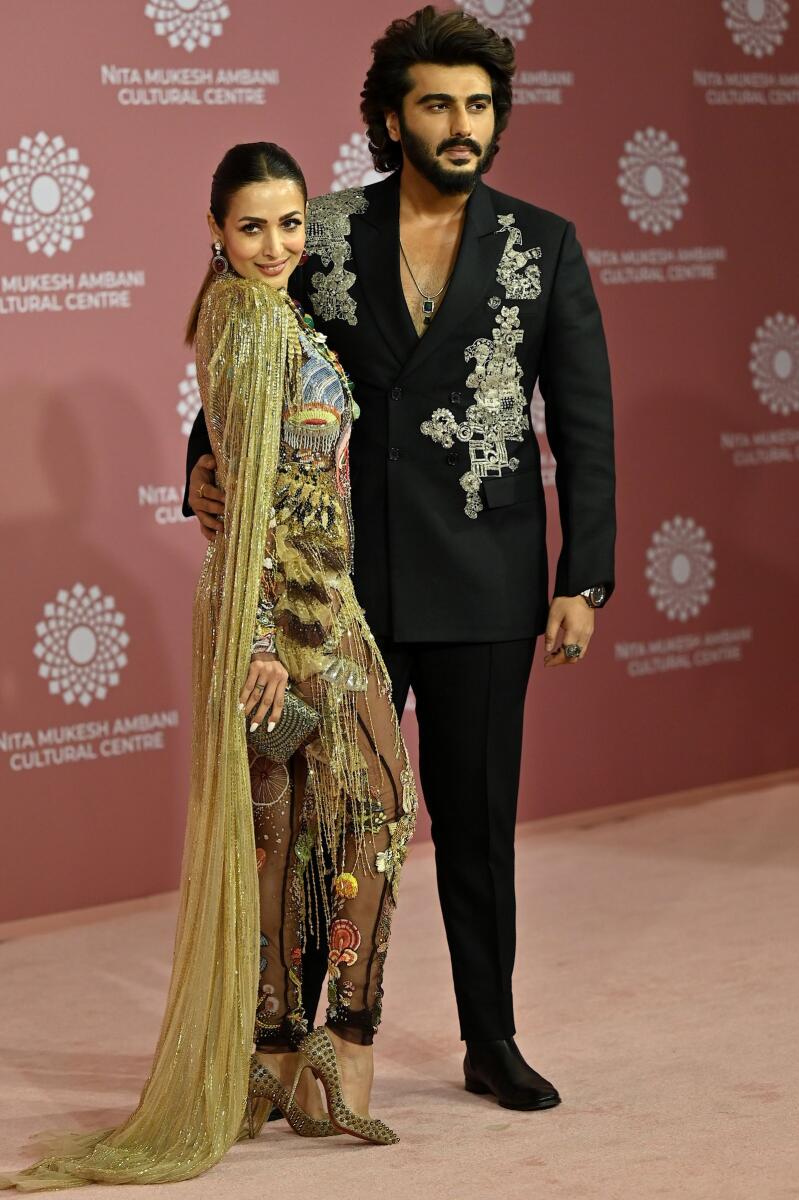Bollywood actors Malaika Arora (L) and Arjun Kapoor. Photo: AFP