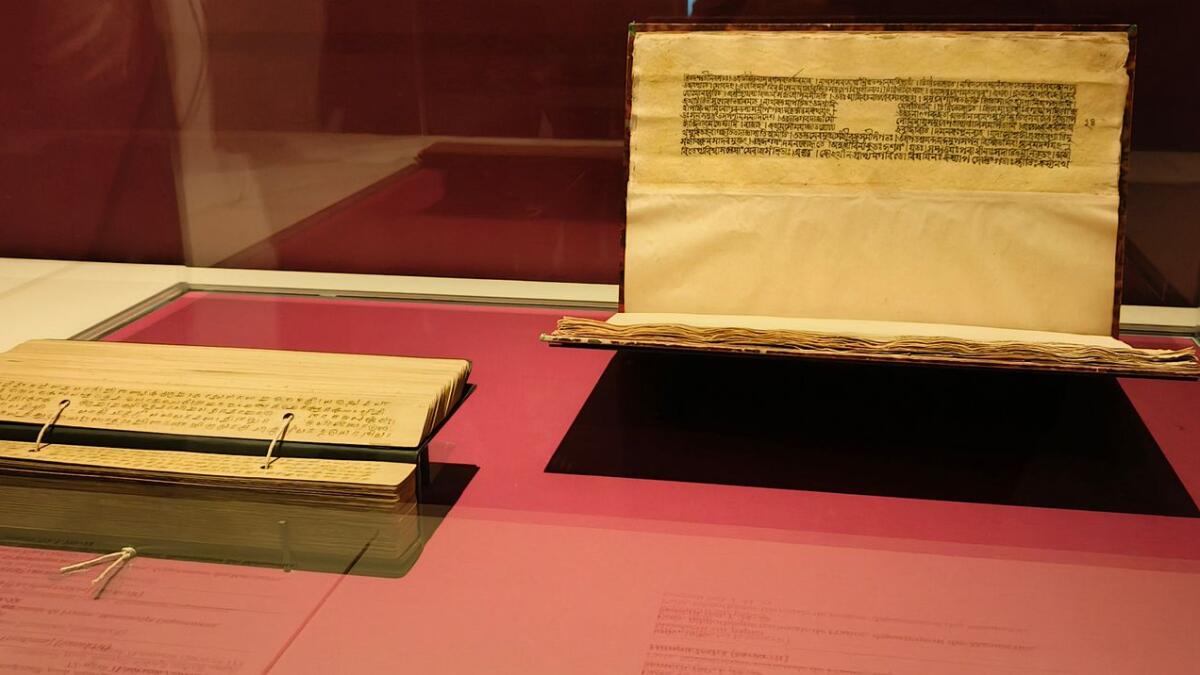 The palm-leaf manuscripts of the ‘Panchatantra’ are on display