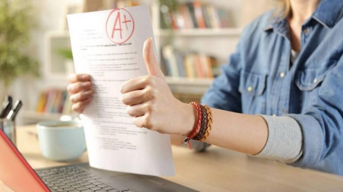 UAE students, ecstatic, revision, A-Level grades