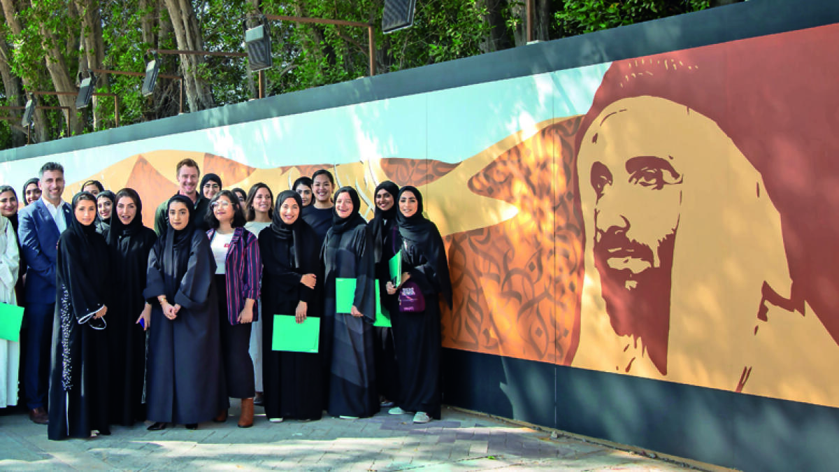 140-m mural pays tribute to Sheikh Zayed at varsity