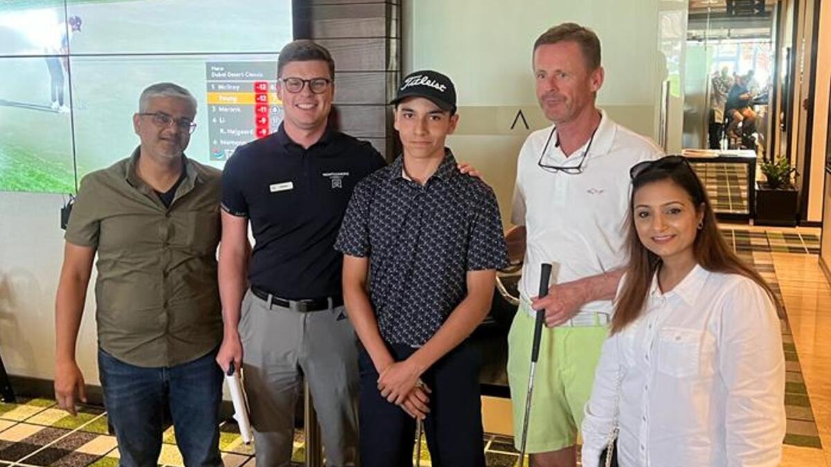 Winners and officials at the recent UAE International Pairs at Montgomerie Golf Club.- Supplied photo