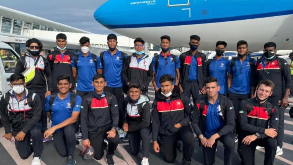 Members of the UAE Under 19 team. (UAE Cricket Official Twitter)