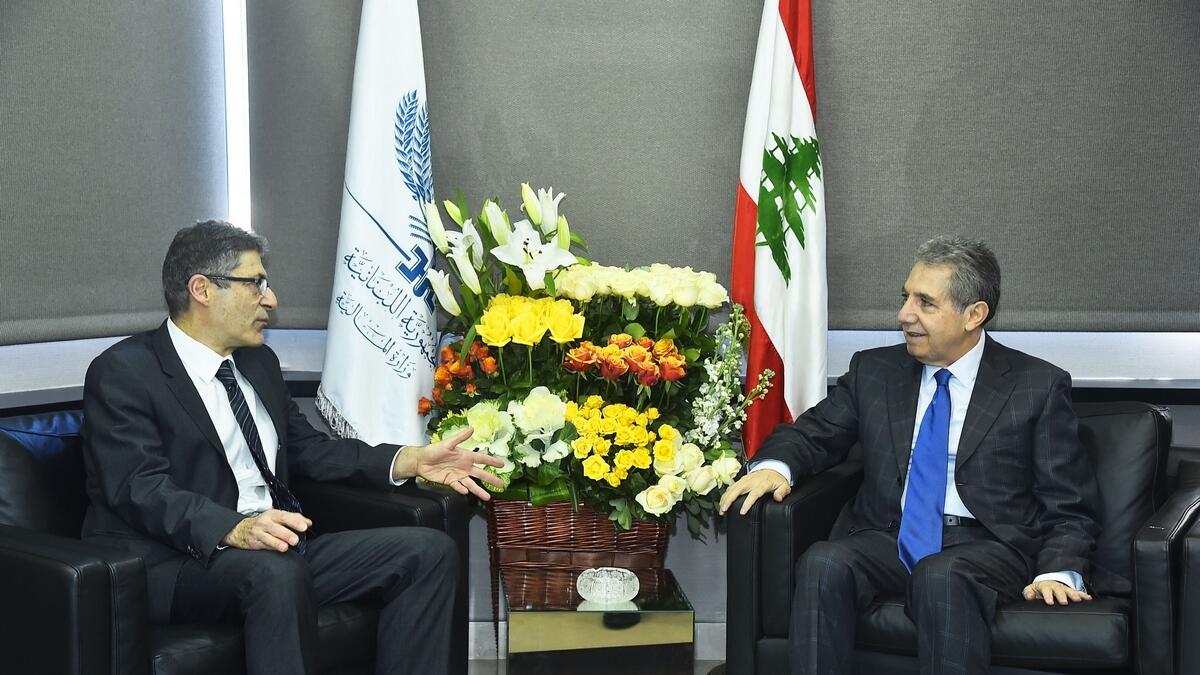 Lebanons new finance minister meets with IMF official