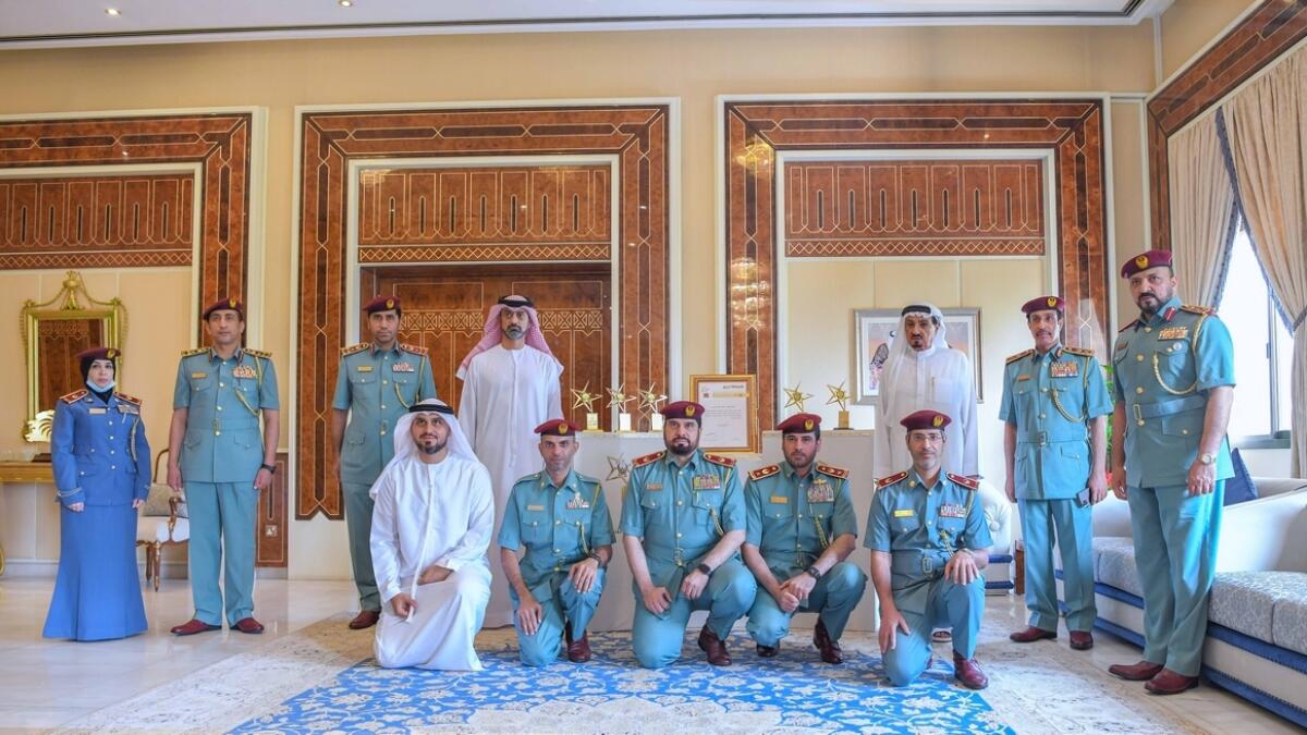 ajman police, congratulated, ajman ruler, crown prince, awards