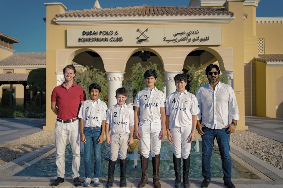 The UAE Polo &amp; Equestrian Club team. - Supplied