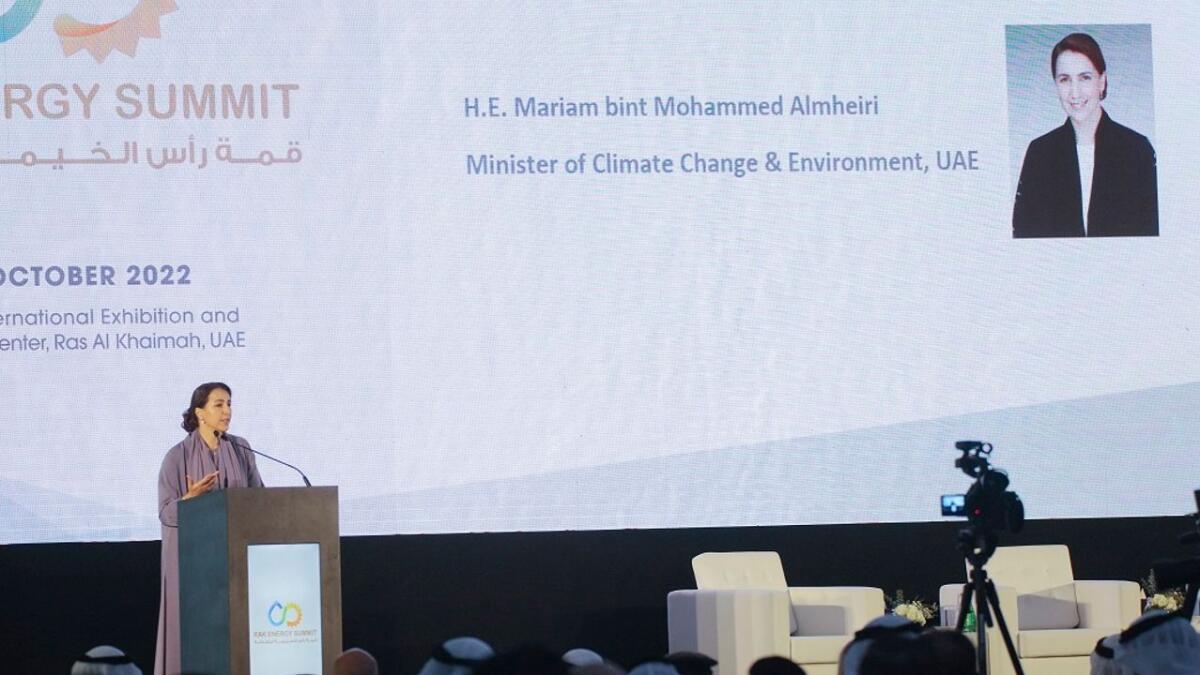 Mariam bint Mohammed Almheiri, UAE Minister of Climate Change and Environment.