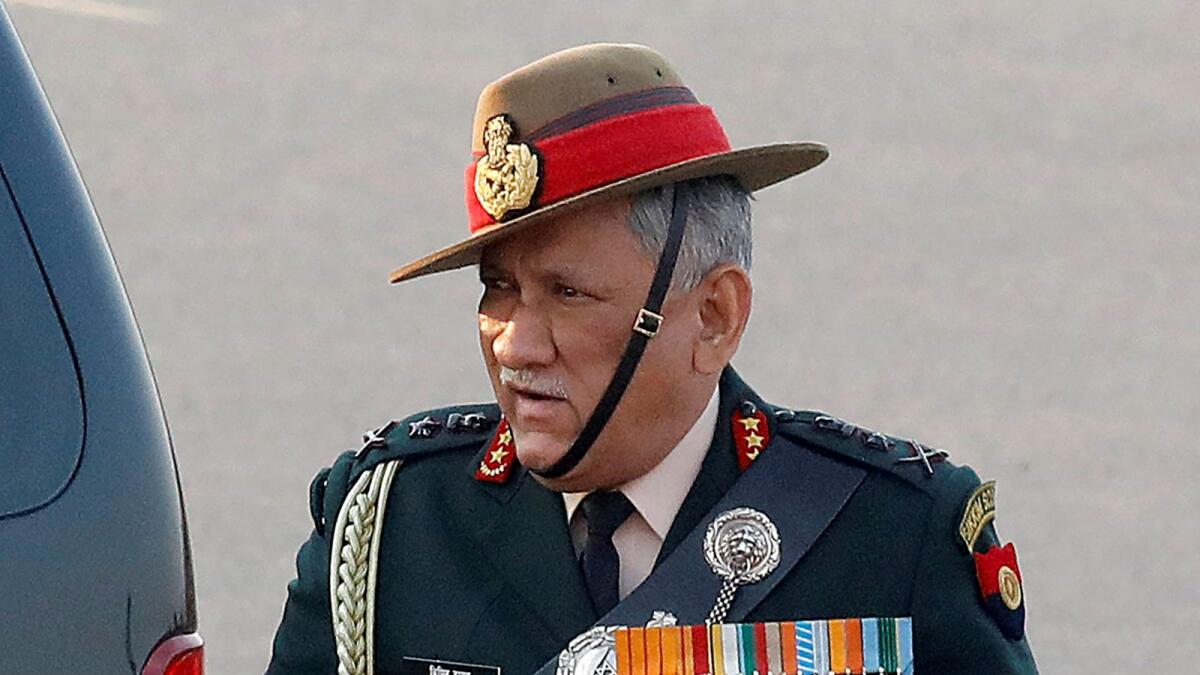 General Bipin Rawat. — Reuters file
