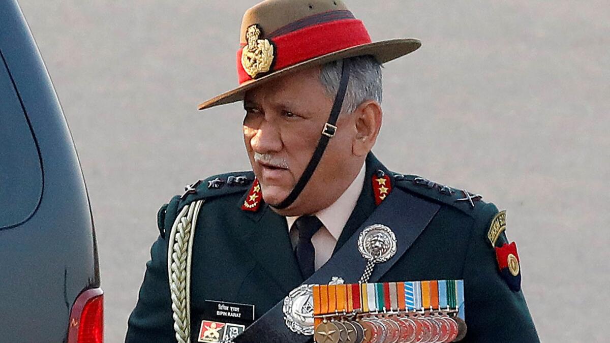 General Bipin Rawat. — Reuters file