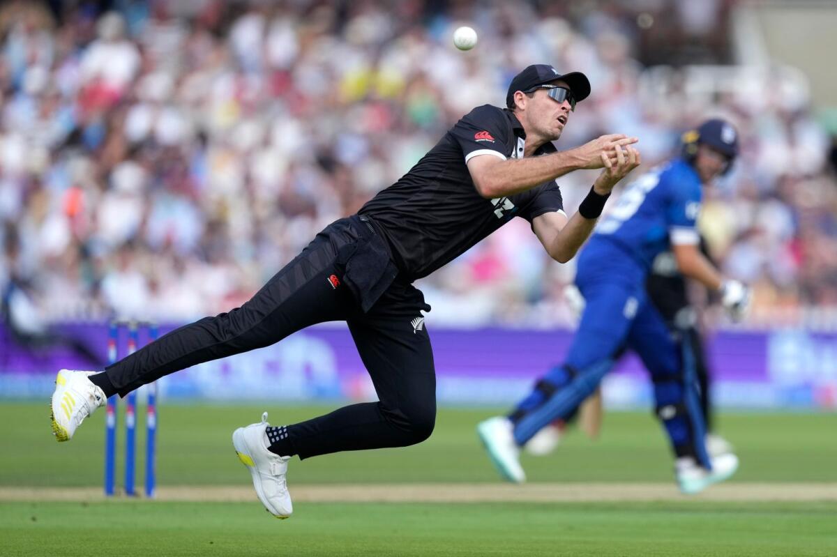 New Zealand's Tim Southee suffered the injury while going for a catch against England's Joe Root in the fourth ODI on September 15. — AP