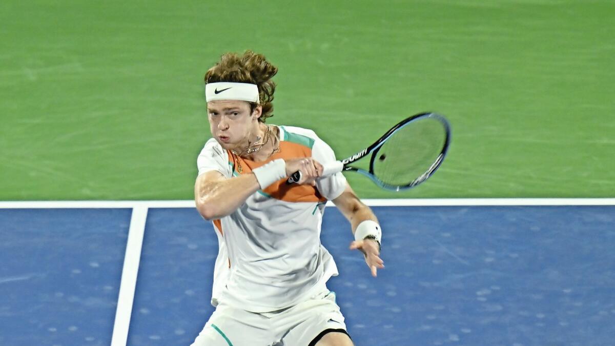 Andrey Rublev at the Dubai Duty Free Tennis Championships last year. — KT file