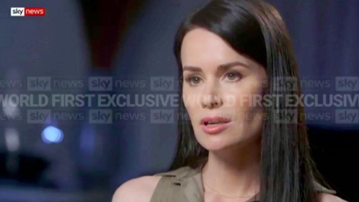 In this image made from video, Kylie Moore Gilbert, British-Australian academic detained in Iran, speaks during an interview with broadcaster Sky News Australia, on Tuesday. — AP