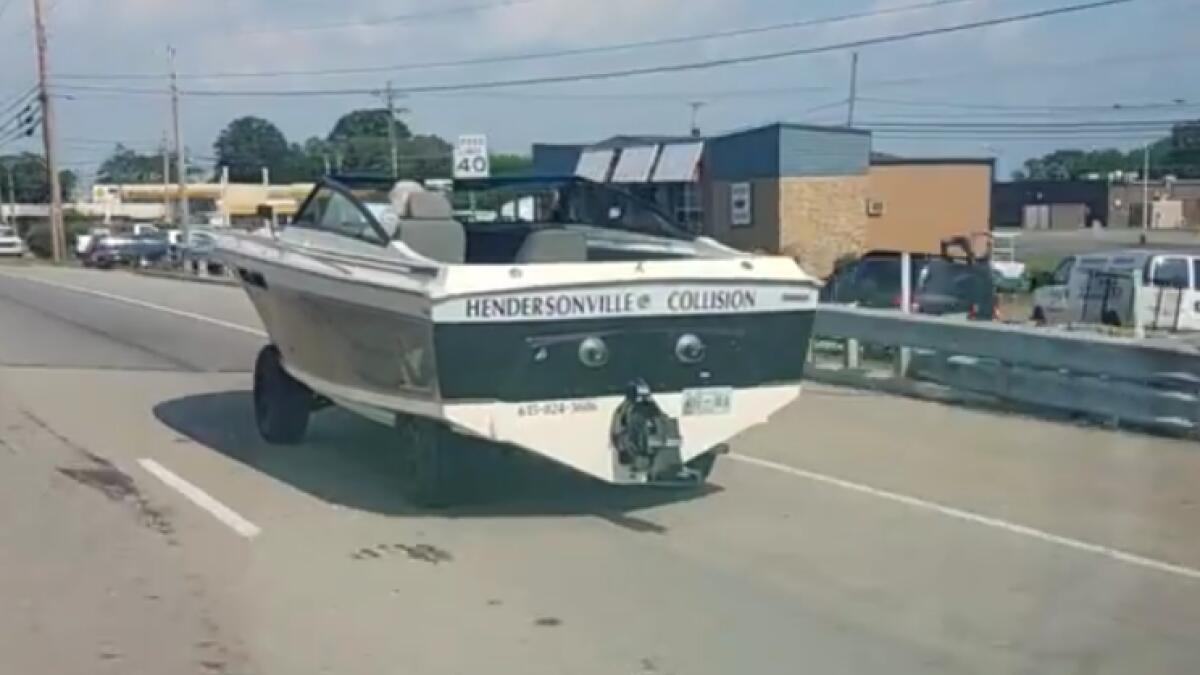 Video: Man converts boat into car, drives it down the road