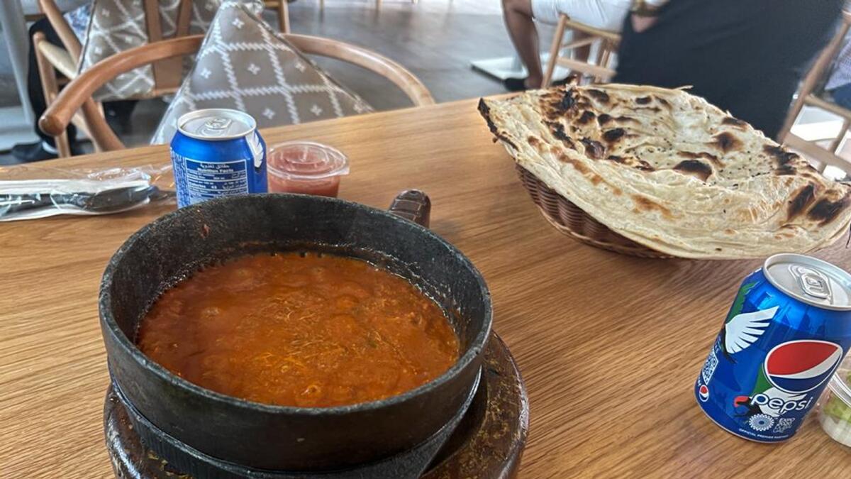 Fahsa and mulawwa bread at Maraheb, an authentic Yemeni restaurant at Expo 2020 Dubai located in the Opportunity District. Photo by Mahwash Ajaz