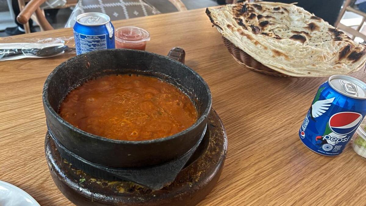 Fahsa and mulawwa bread at Maraheb, an authentic Yemeni restaurant at Expo 2020 Dubai located in the Opportunity District. Photo by Mahwash Ajaz