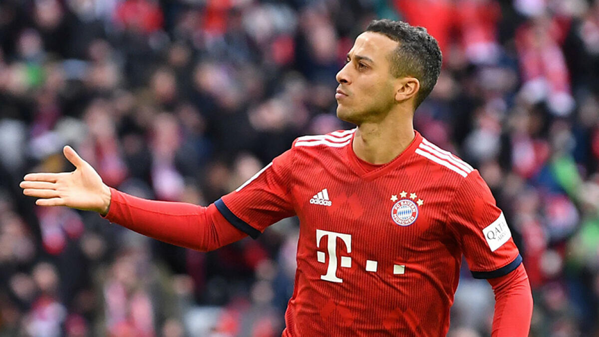 Thiago Alcantara had already missed Saturday's 5-2 victory over Eintracht Frankfurt due to a muscle injury.