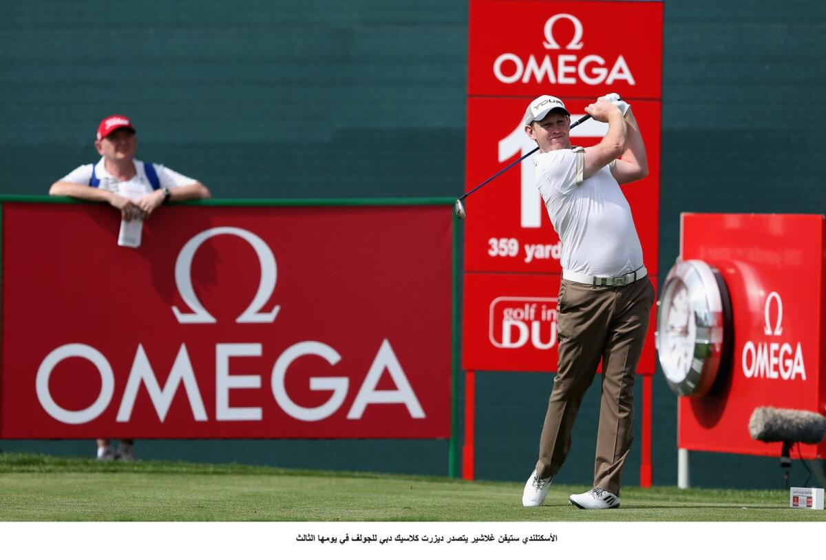 Stephen Gallacher of Scotland during the Dubai Desert Classic at Emirates Golf Club on January 31, 2013. — Wam