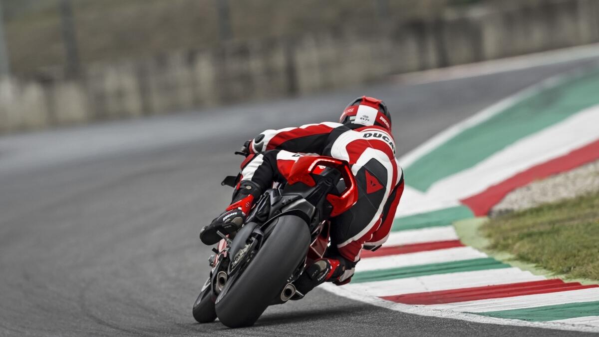 Ducati Panigale V4 R on the track in Dubai 