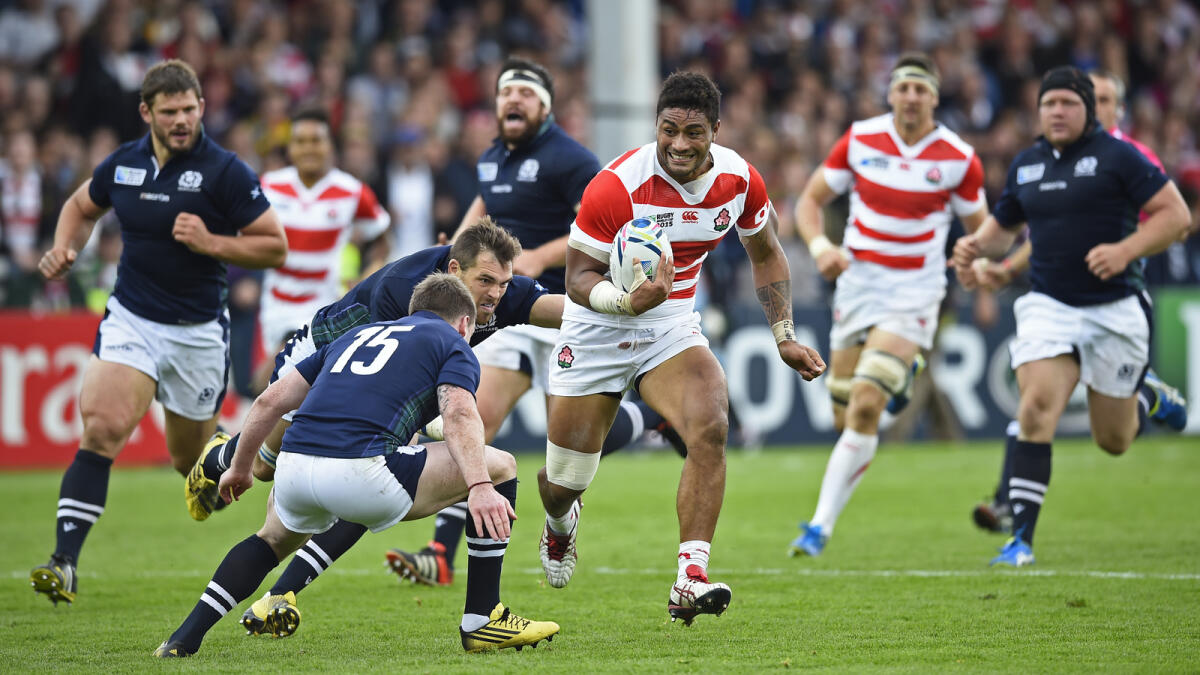 Rugby Union - Scotland v Japan - IRB Rugby World Cup 2015 Pool B - Kingsholm, Gloucester, England - 23/9/15Japan's Amanaki Mafi in actionReuters / Dylan MartinezLivepic