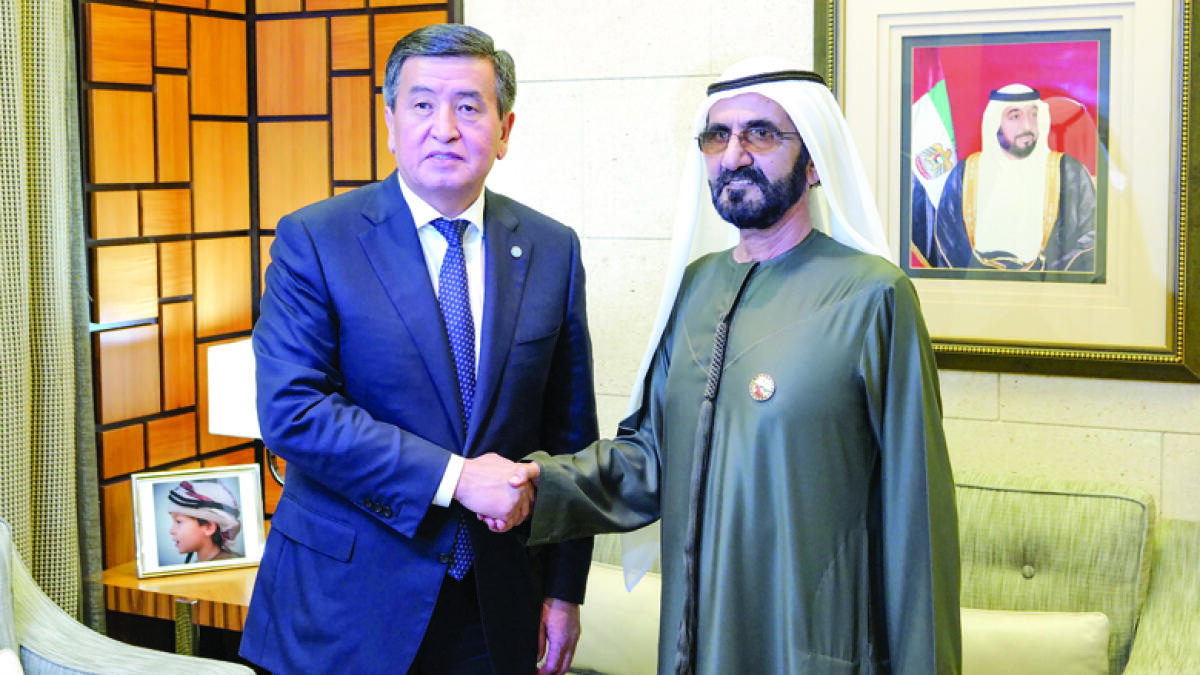 Sheikh Mohammed receives President of Kyrgyzstan