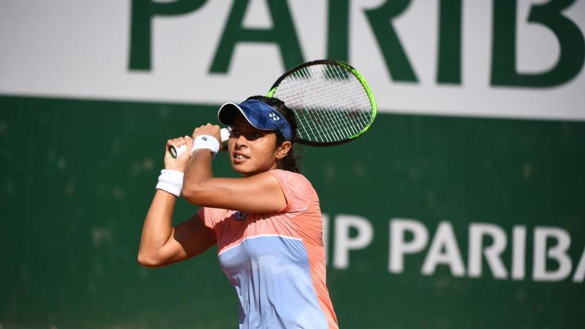Ankita Raina targets Grand Slam entry. — Twitter