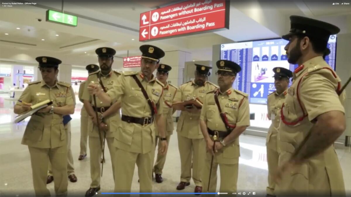 Dubai Police chief Al Marri inspects airports security