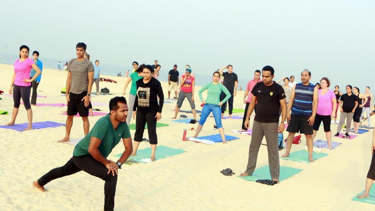 Yoga AND meditation session on the beach!