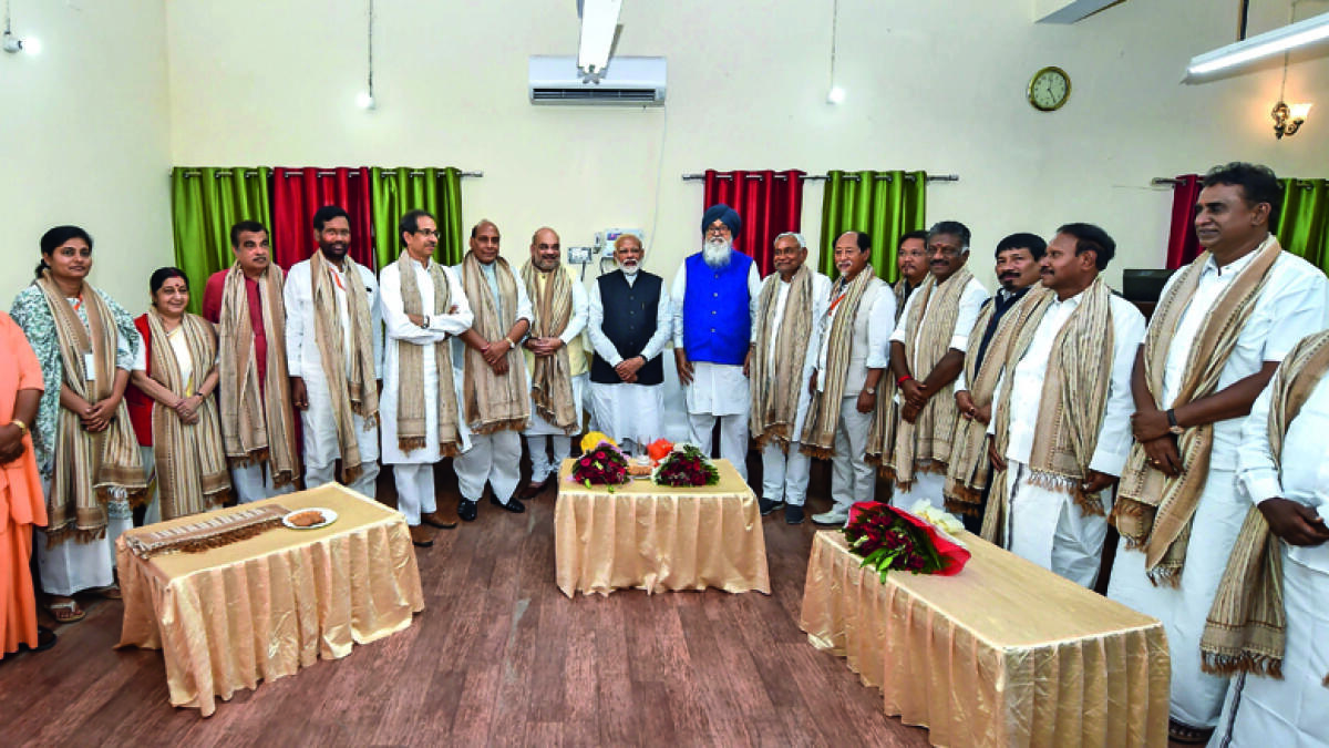 Narendra Modi files nomination in Varanasi, shows off NDA strength