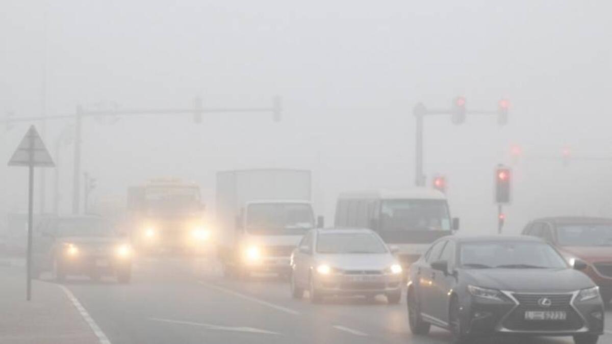 Police, Dubai police, fog, motorists, Abu Dhabi, Truck ban 