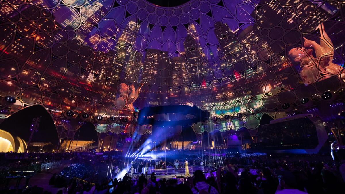 DUBAI, 10 December 2021. Infinite Nights: Alicia Keys at Al Wasl, Expo 2020 Dubai. (Photo by Suneesh Sudhakaran/Expo 2020 Dubai)