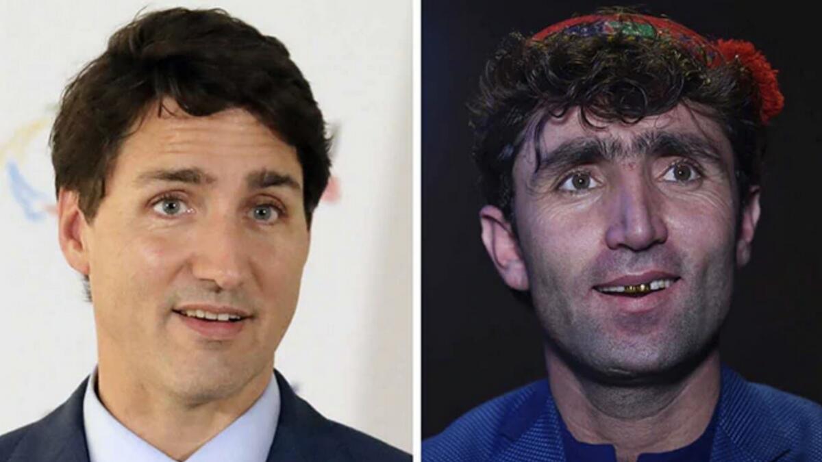 Afghan talent show singer finds fame as Justin Trudeaus double