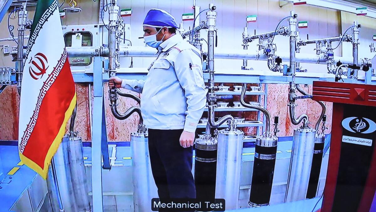 Ann engineer inside Iran's Natanz uranium enrichment plant. AFP