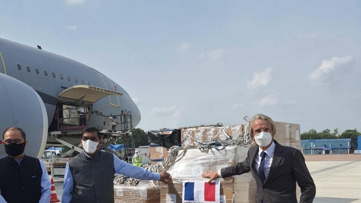 French air force, jet, ventilators, tens of thousands, coronavirus, Covid-19, test, kits, to help, India, Indian Red Cross