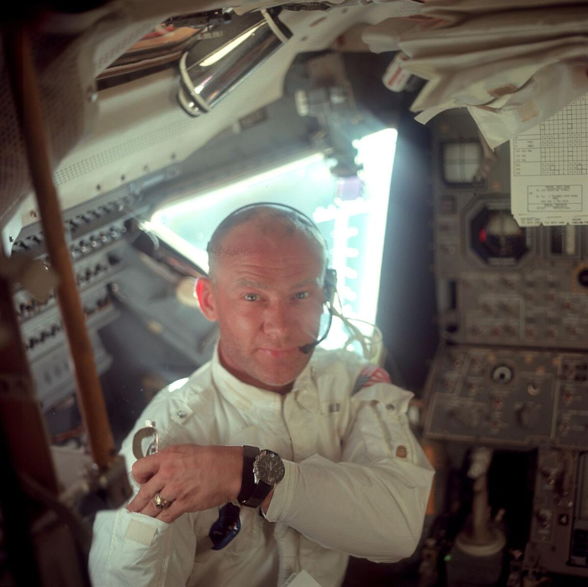Buzz Aldrin with his Speedmaster