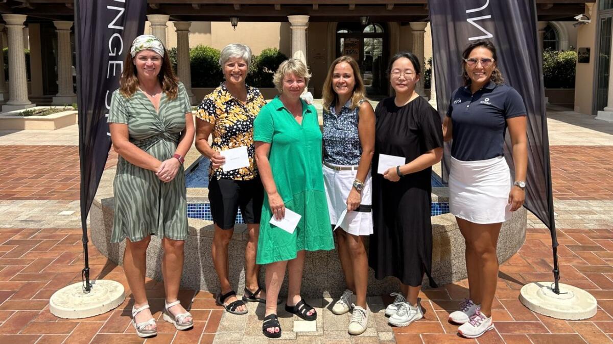 Winners of The Lounge Spa-sponsored ladies event at the Jumeirah Golf Estates. - Supplied Photo