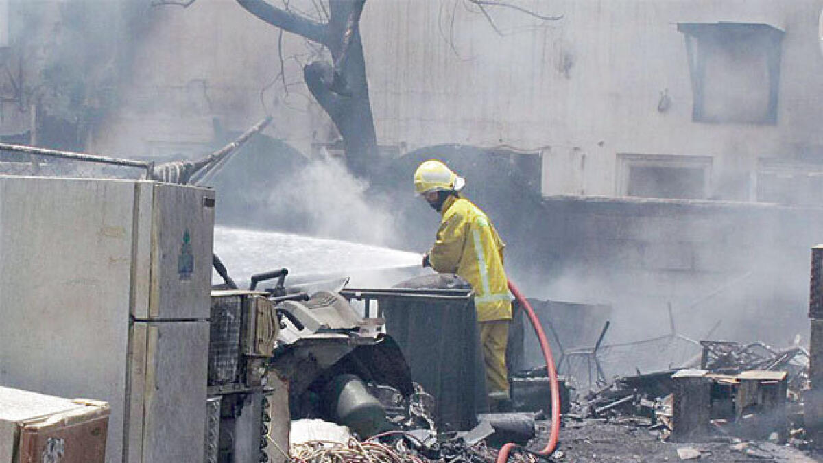 Sharjah warehouse fire put out in two hours