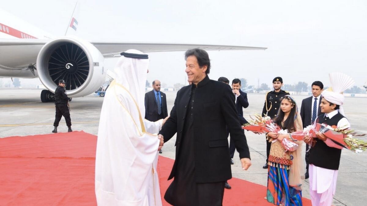 He went on to praise Pakistan for its keenness to maintain unity in the OIC, as it is the comprehensive institutional framework for Islamic countries around the world, which embodies Islamic values that call for cooperation, peace and acquaintance, and which rejects hate, extremism and violence of all kind. For his part, Khan welcomed the Emirati leader and his accompanying delegation, expressing his wishes of further progress and development in the New Year to the UAE and its people, and highlighting the strong relations the two countries enjoy.Khan also expressed his appreciation for the UAE's support towards Pakistan's economy and the development sector, and thanked Sheikh Mohamed for his keenness to enhance bilateral relations and push them forward. He also pointed to the pivotal role he plays in supporting development and peace both regionally and internationally.