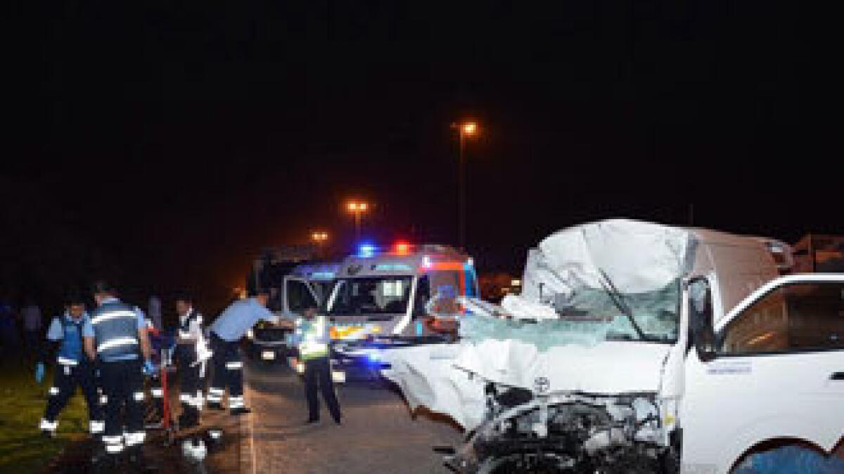 Two killed in Sharjah as van rams into truck