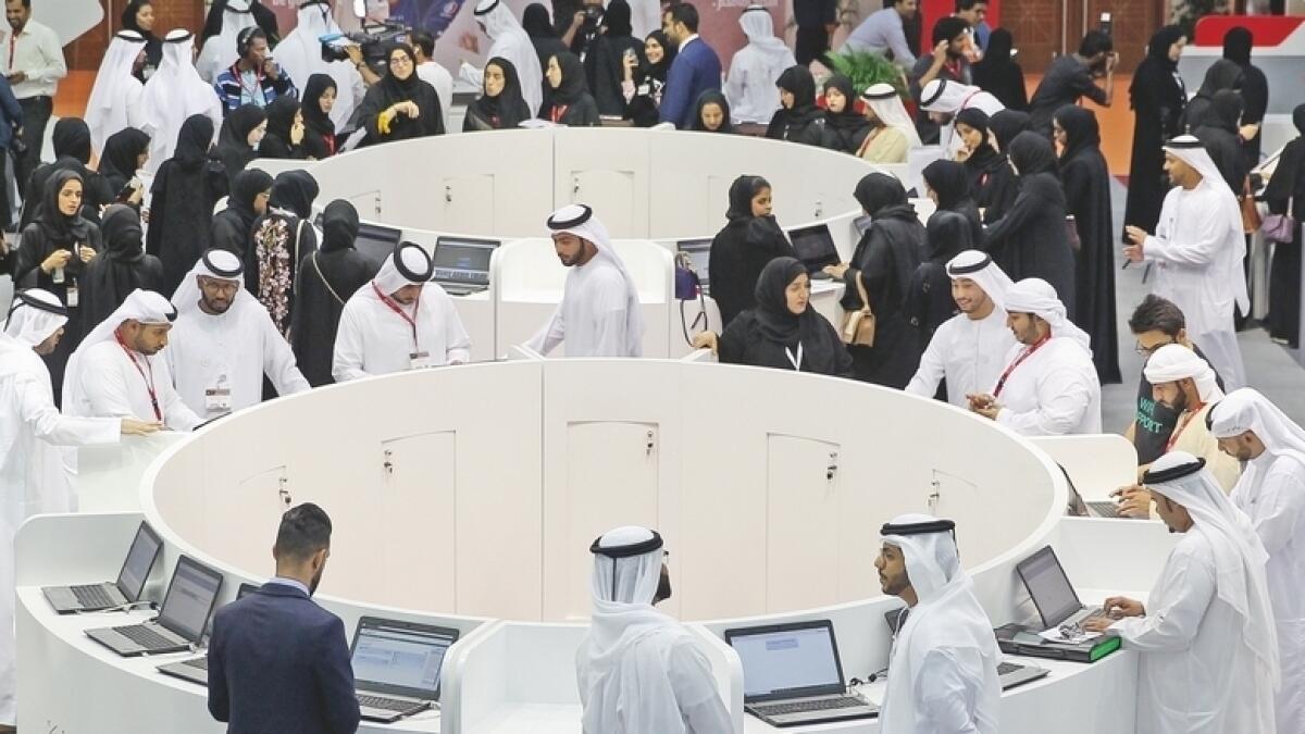 2019 has also seen the launch of a work programme of the UAE Vision 2071, the launch of the UAE Bank for Jobs, which prioritises the appointment of Emirati citizens in 160 targeted professions, and the launch of Abu Dhabi School of Government.Economy In 2019, the UAE’s economy proved its strength and ability to overcome global challenges and developments.A report issued by the Ministry of Economy revealed that the country's gross domestic product, GDP, will rise to Dh1.65 trillion by the end of this year, compared to Dh1.59 trillion in 2018, an increase of Dh60 billion and a growth of 3.77 percent.The Central Bank of the UAE expects real GDP to grow by 2.3 percent in 2019, driven by the growth of the non-oil sector, which is expected reach 1.4 percent this year compared to 1.3 percent in 2018. It also expects the oil sector to grow by 5 percent in 2019, compared to 2.8 percent in 2018.