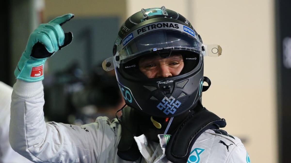 Nico Rosberg takes pole position in Abu Dhabi