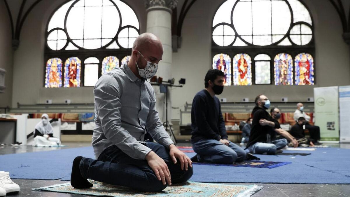 The Dar Assalam mosque in the Neukölln district normally welcomes hundreds of Muslims to its Friday services. But it can currently only accommodate 50 people at a time under Germany’s coronavirus restrictions.