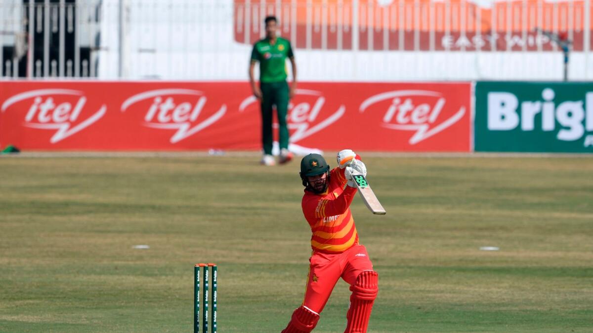 Zimbabwe's Brendan Taylor plays a shot during the third one-day international (ODI) against Pakistan. — AFP